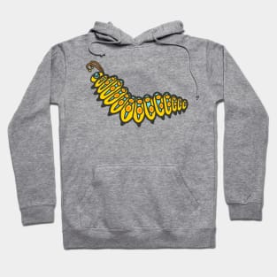 RETRO BUGS CATERPILLAR Cute Friendly Graphic Cartoon Bug - UnBlink Studio by Jackie Tahara Hoodie